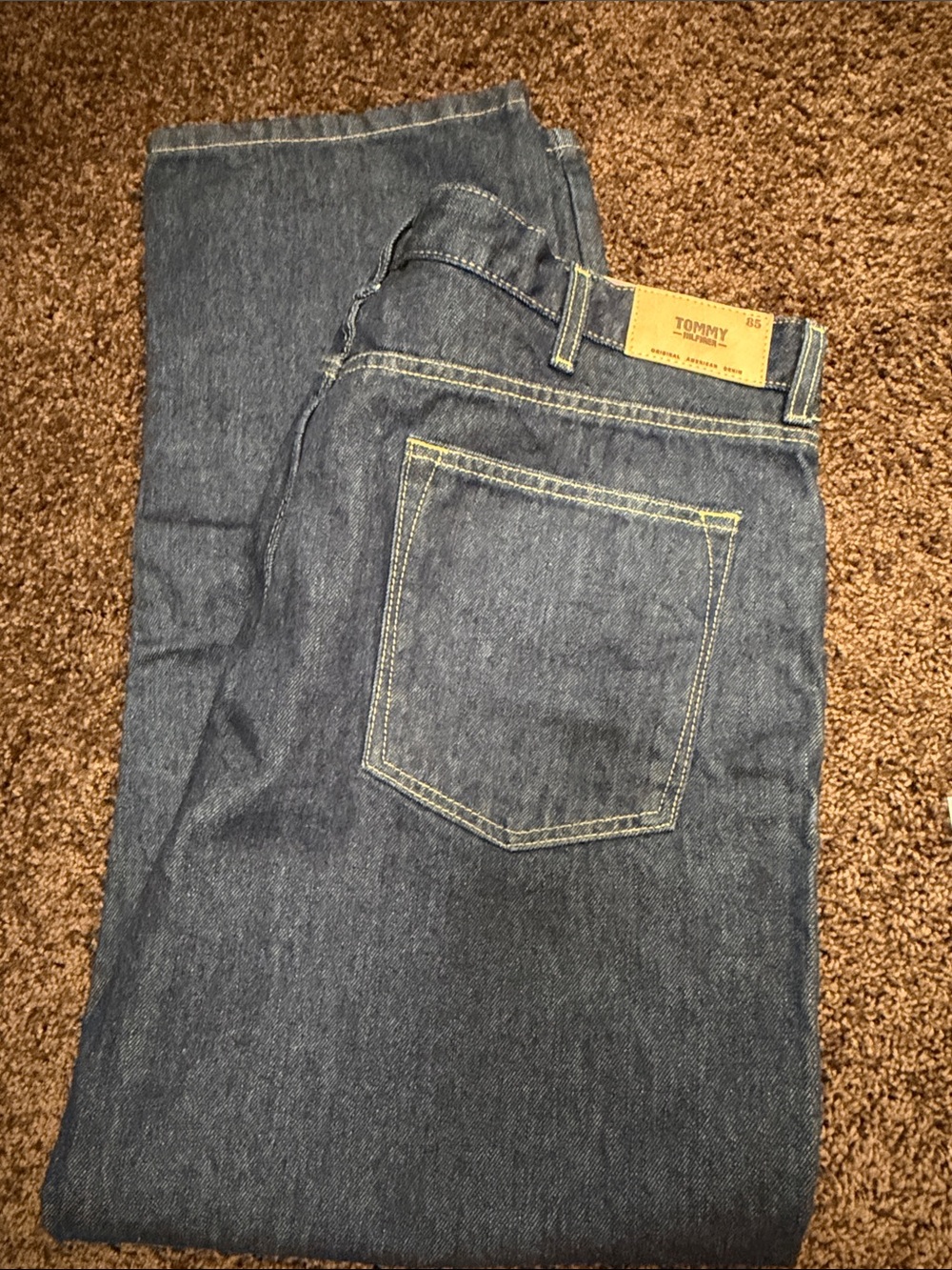 Tommy Hilfiger Men’s Blue Straight-Leg Denim Jeans